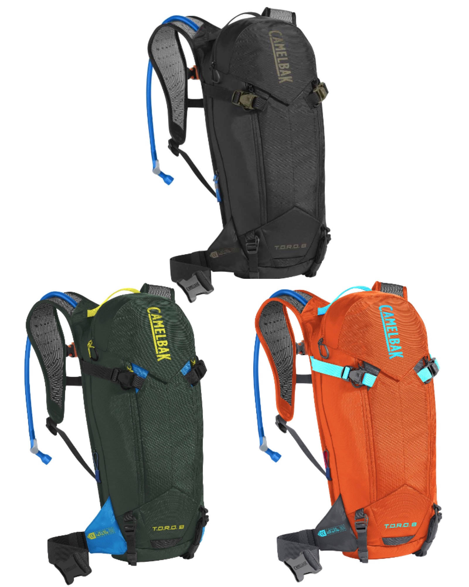 Black/Olive Camelbak Toro 14 3L Protection Hydration Backpack 