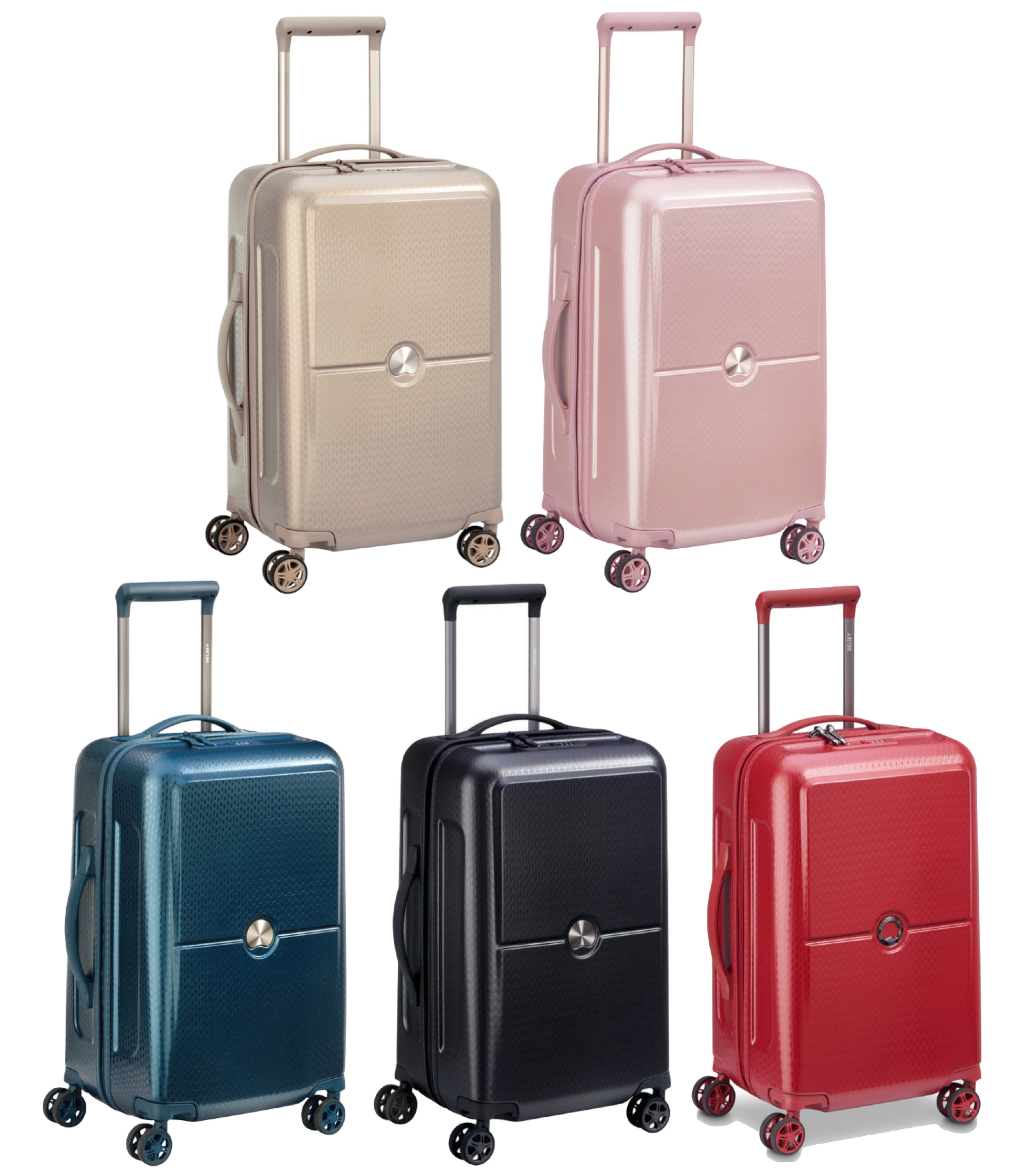 Delsey Turenne Four-wheel Spinner Suitcase 55cm in Red Womens Bags Luggage and suitcases 