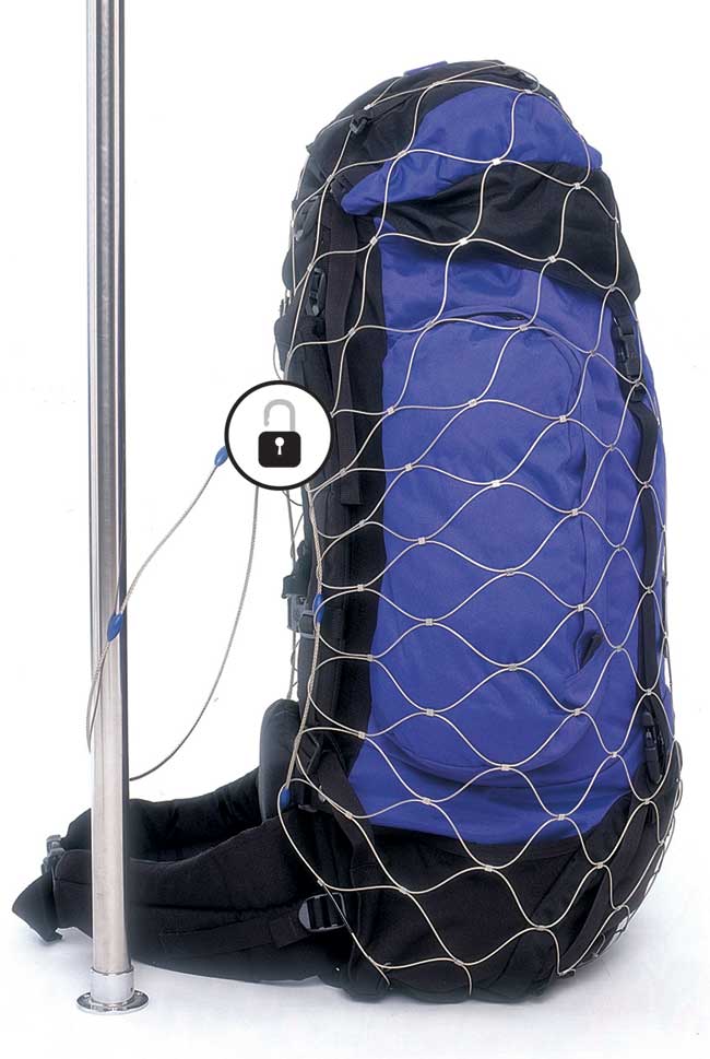 Pacsafe 55L Backpack Security Web, Silver