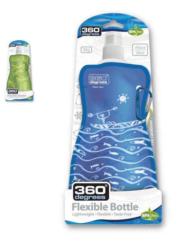 Flexible Drink Bottle 750ml : 360° Degrees - Product Image : One bottle with each purchase