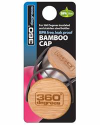 360 Degrees Bamboo Cap - For use with the 360 Stainless Steel Bottle 