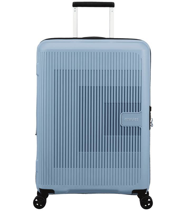 American Tourister AeroStep 67 cm Expandable Spinner Luggage - Soho Grey