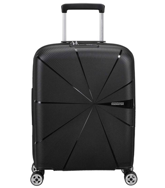 American Tourister Starvibe 55 cm Expandable Carry-On Spinner Luggage - Black