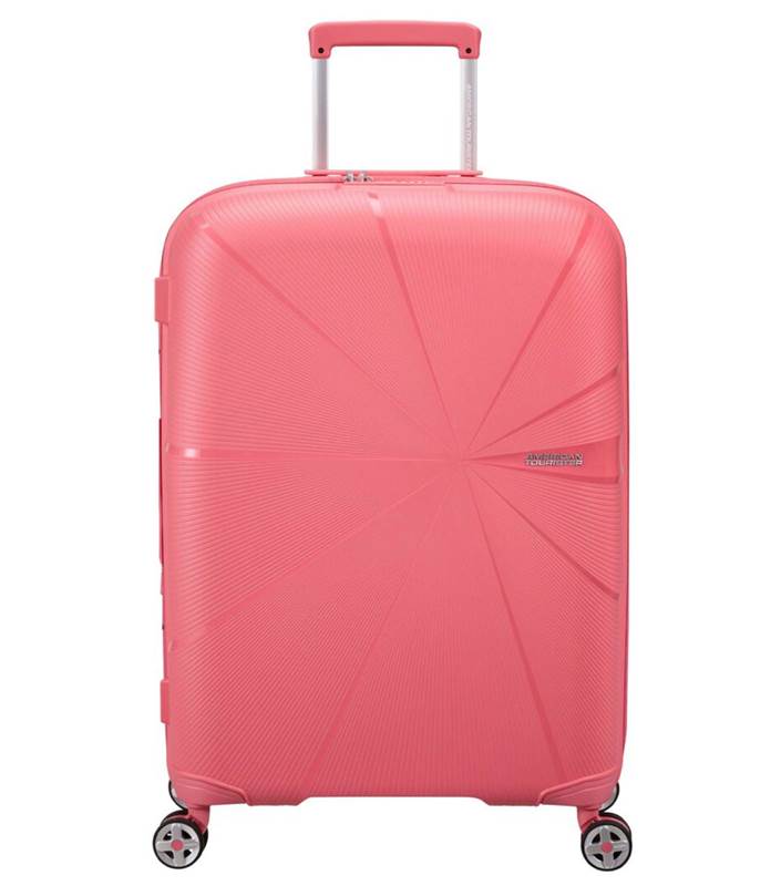 American Tourister Starvibe 67 cm Expandable Spinner Luggage - Sun Kissed Coral