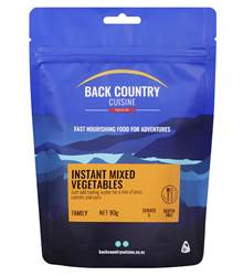 Back Country Cuisine : Freeze Dried Instant Mixed Vegetables - Family Serve (Gluten Free)