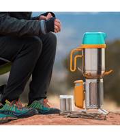CampStove 2+ works with the BioLite KettlePot and Portable Grill for delicious wood-fired meals