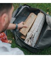 The bag also works as a firewood sling so you can have fuel at the ready