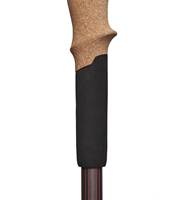 Natural cork grips provide comfort and manage moisture