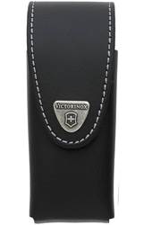 Victorinox Black Leather Pouch 4-6 Layers - 111mm long - For SwissTools and Large Swiss Army Knives 