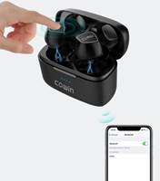 Bluetooth 5.0 true wireless earbuds compatible with Apple or Android cell phones ensures ultra-fast pairing, receive data and instructions accurately, reduces call and music dropouts