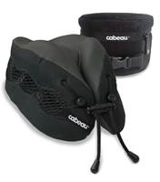 Cabeau Evolution Cool 2.0 Memory Foam Travel Pillow (With Ear Plugs and Carry Bag) - Black
