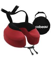 Cabeau Evolution S3 Memory Foam Travel Pillow with Seat Strap System - Cardinal Red