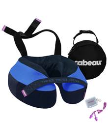 Cabeau The Necks Evolution S3 - Memory Foam Neck Travel Pillow with Chin and Seat Strap - Blue