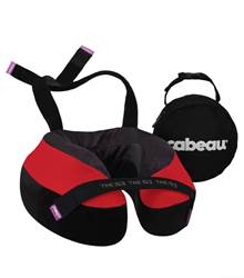 Cabeau The Necks Evolution S3 - Memory Foam Neck Travel Pillow with Chin and Seat Strap - Red