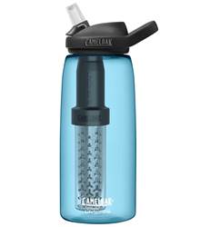 CamelBak Eddy+ 1L Drink Bottle filtered by LifeStraw - True Blue (Recycled Material)