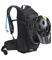 Helmet carry clips on each side of the pack