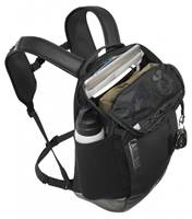 Comes equipped with a weatherproof laptop sleeve, side pockets for beverage or U-lock carry