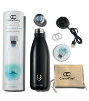 Crazy Cap UV Sterilisation Water Bottle 500ml - Onyx - CRACC500ONY