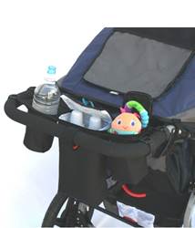 Cups N Cool Deluxe Stroller Console - Black : JL Childress (Please note : Accessories for display purpose only)
