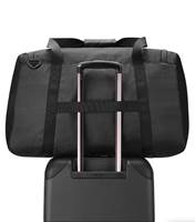 Trolley system compatible allowing the bag to slide over a suitcase handle (sold separately)