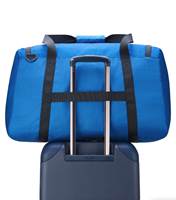 Trolley system compatible allowing the bag to slide over a suitcase handle (sold separately)