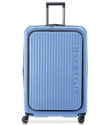 Delsey Securtime Zip 76 cm Top Opening 4-Wheel Expandable Luggage - Lavender Blue