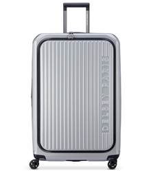 Delsey Securtime Zip 76 cm Top Opening 4-Wheel Expandable Luggage - Silver