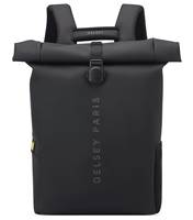 Delsey Turenne Soft Rolltop 15" Laptop Backpack with RFID - Black