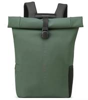 Delsey Turenne Soft Rolltop 15" Laptop Backpack with RFID - Green