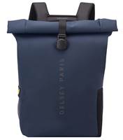 Delsey Turenne Soft Rolltop 15" Laptop Backpack with RFID - Night Blue
