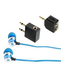 Korjo Headphone Ear Buds Travel Kit - Blue 