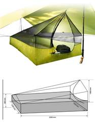 Dimensions : Escapist Ultra-Mesh Bug Tent (Please note : Accessories and Escapist Tarp not included)