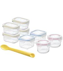 Glasslock 9 Piece Baby Food Container Set with Silicone Spoon 