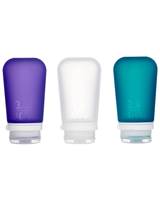 GoToob+ Travel Bottles Large 100 ml 3 Pack - Clear, Purple and Teal