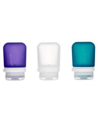 GoToob+ Travel Bottles Small 50 ml 3 Pack - Clear, Purple and Teal