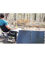 The Boulder 100 Briefcase Solar Panel is built with strong tempered glass and an aluminum frame with added corner protection for temporary or permanent installation