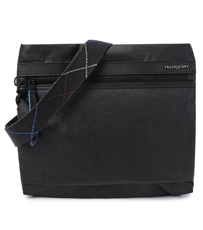 Hedgren Faith Crossover Shoulder Bag with RFID Pocket - Creased Black