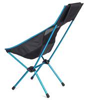 Lightweight, portable, collapsible chair with a taller profile and greater ground clearance for easy in-and-out