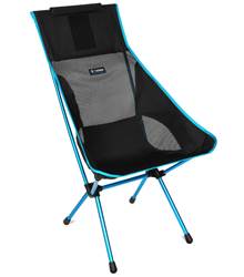 Helinox Sunset Chair - Lightweight Compact Camp Chair - Black / Cyan Blue Frame