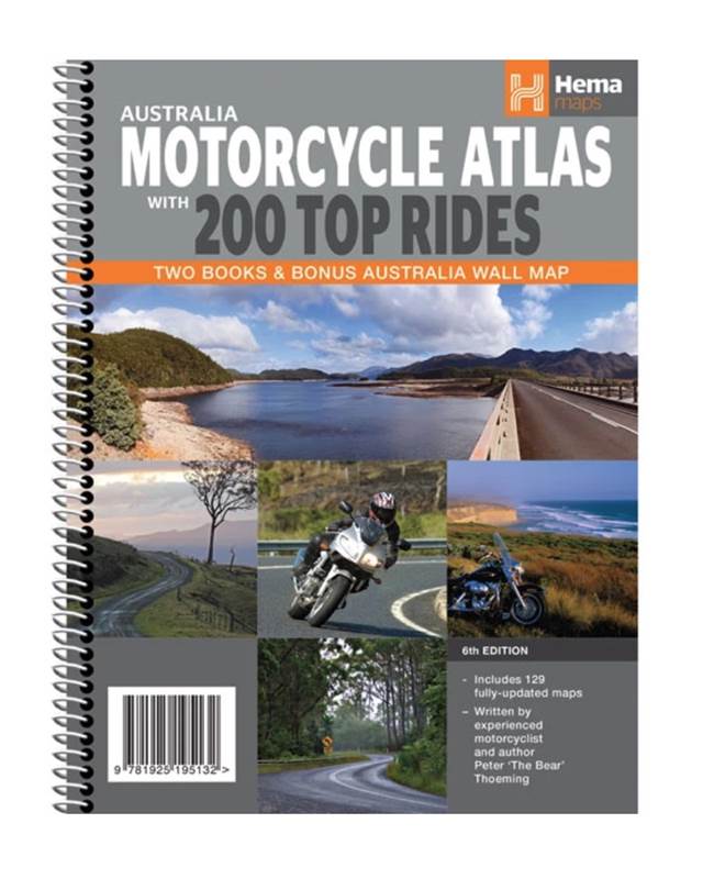  Hema Australia Motorcycle Atlas 200 Rides : 6th Edition