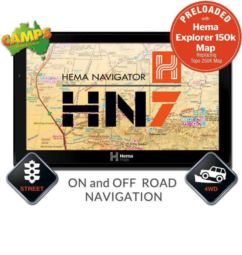 Hema GPS Navigator HN7 with Updated 150k Map Preloaded