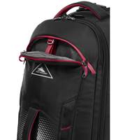 High Sierra Composite V4 56 cm Wheeled Duffle with Hidden Backpack Straps - Black / Red - 136023-1073