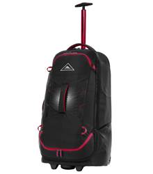 High Sierra Composite V4 76 cm Wheeled Duffle with Hidden Backpack Straps - Black / Red