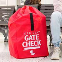 The bags bright red color and large graphics easily identify your item for return to gate