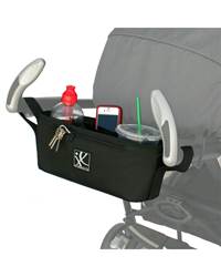 JL Childress Cargo N Drinks Parent Tray Stroller Organiser - Black