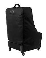 Car seat travel bag with four 360-degree spinner wheels