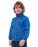 Kids Waterproof Packaway Jacket - Electric Blue