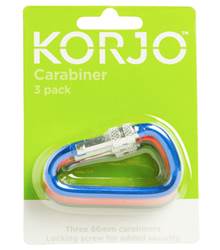 Korjo Carabiner 3 Pack - Multi-Colour