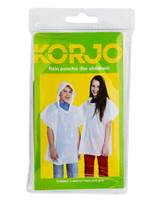 Korjo Kids Reusable Raincoat / Poncho - White - RC12K