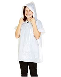 Korjo Kids Reusable Raincoat / Poncho - White 